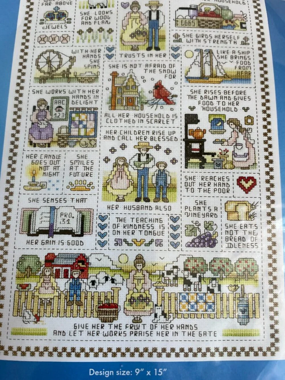 Virtuous Woman’ Counted Cross Stitch Kit 021-1401 Spectrum Crafts Vintage